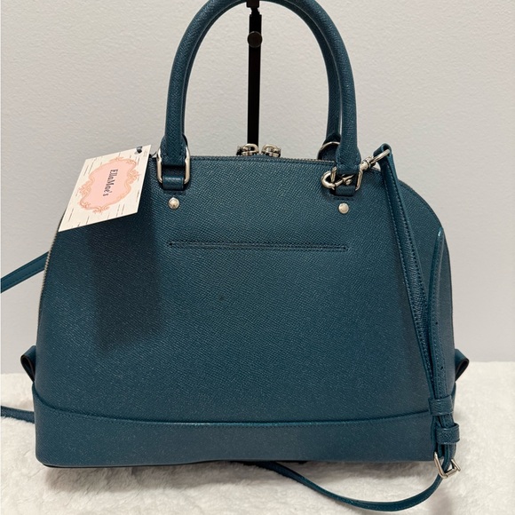 Coach Sierra Teal Blue Glitter Dome Satchel EUC - Picture 3 of 5